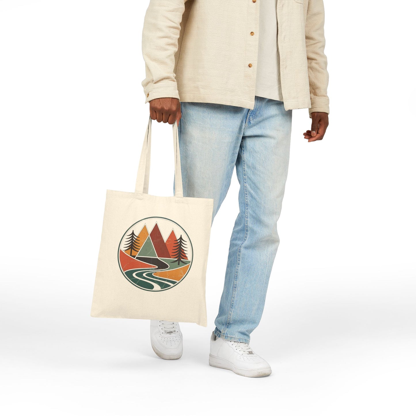 Retro Horizon Tote Bag