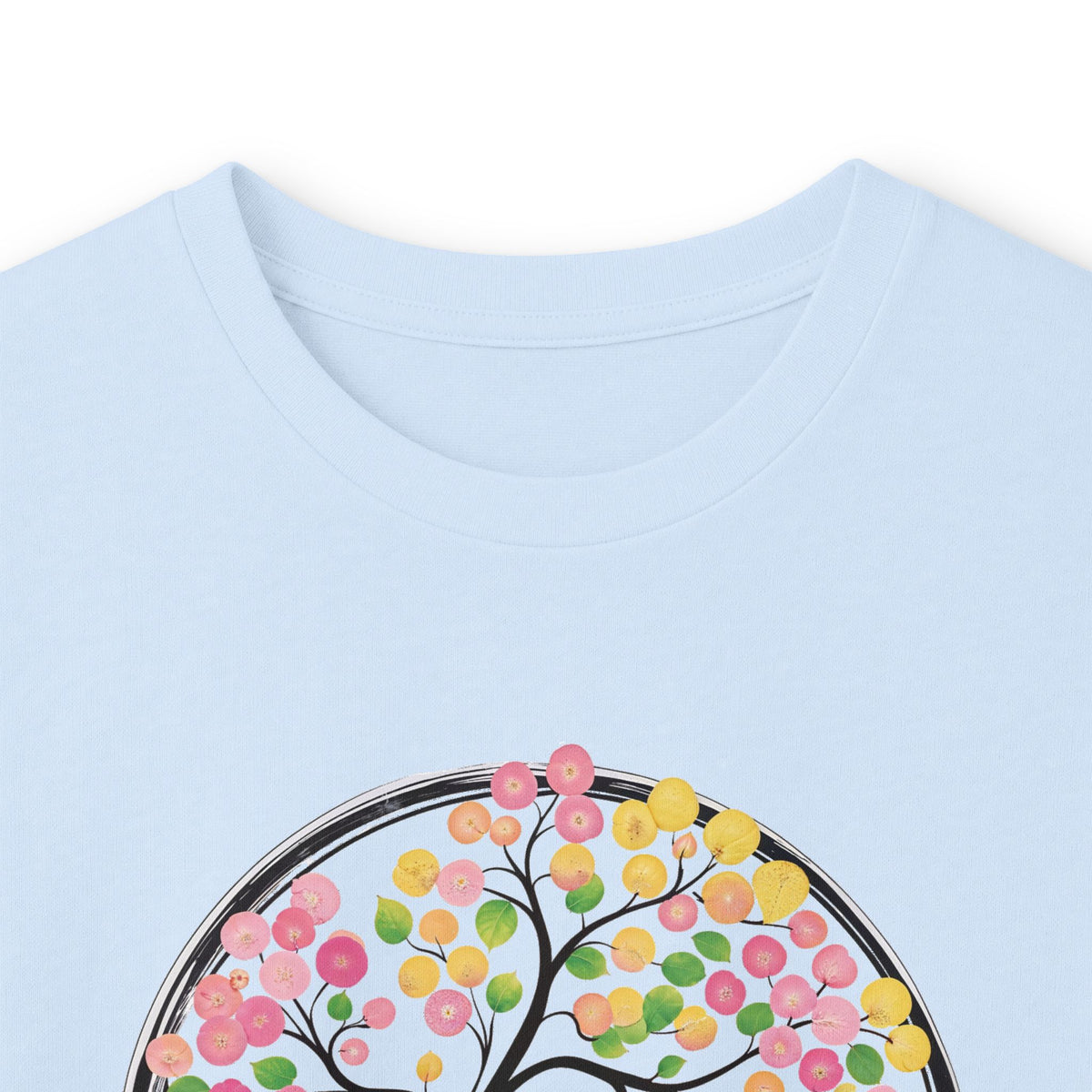 Light Blue | Joy in Bloom Long Sleeve Tee, folded view
