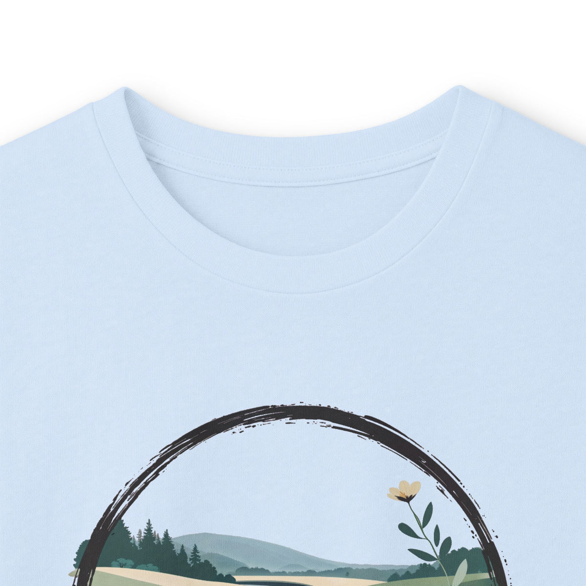 Light Blue | River of Grace Long Sleeve Tee, folded view