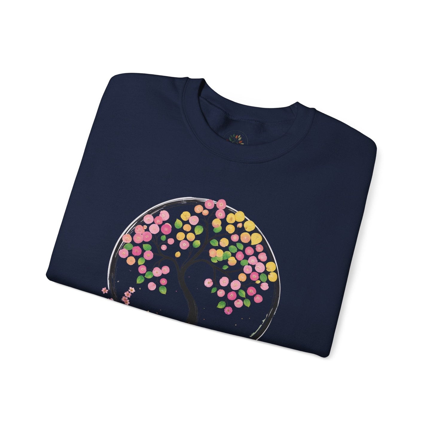 Navy | Joy in Bloom Sweatshirt, folded view