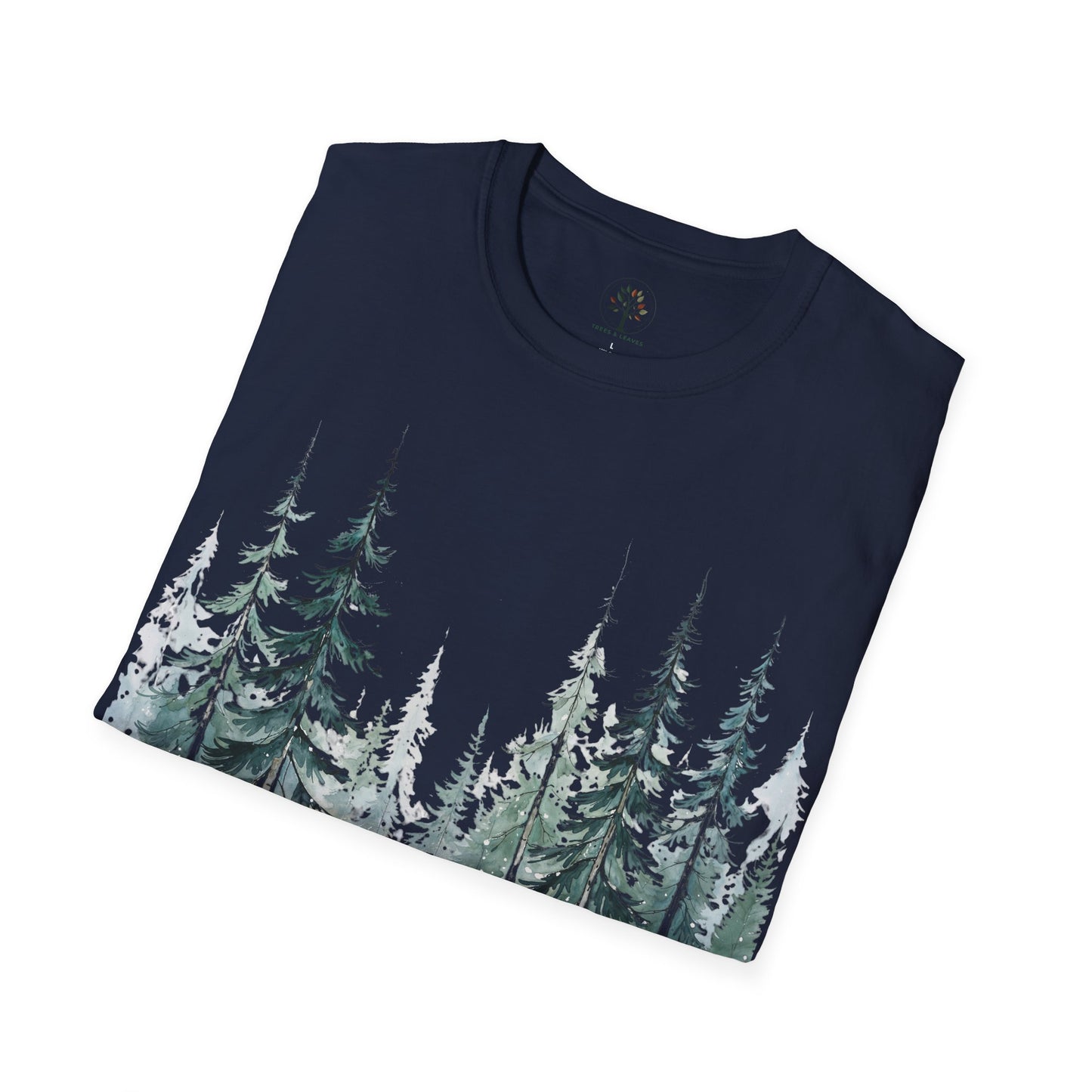 Navy | Snowfall Forest, folded view