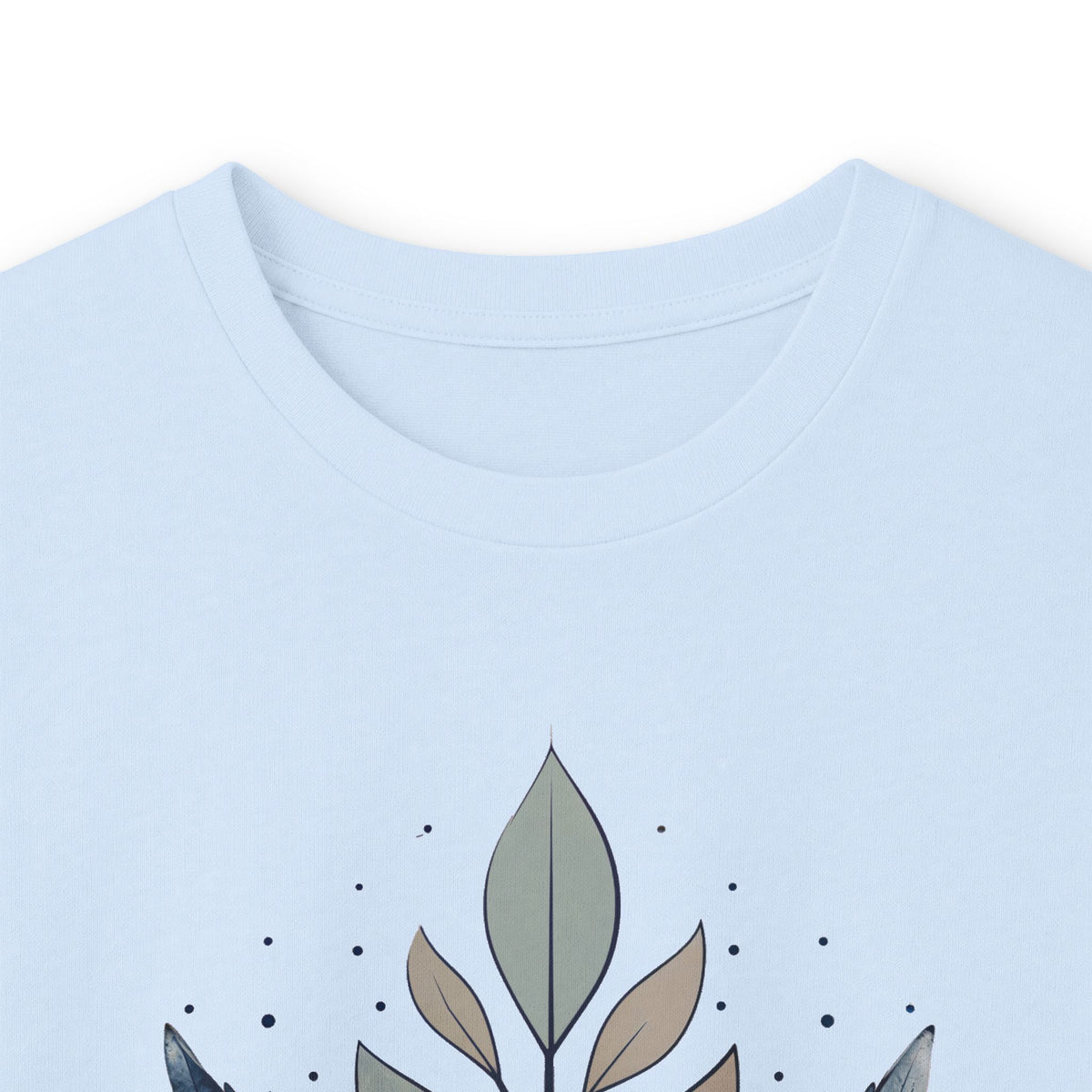 Light Blue | Flourish Long Sleeve Tee, folded view
