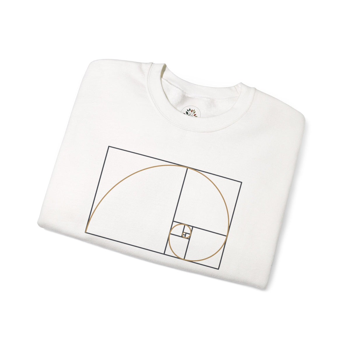 White | Fibonacci Sweatshirt, folded view