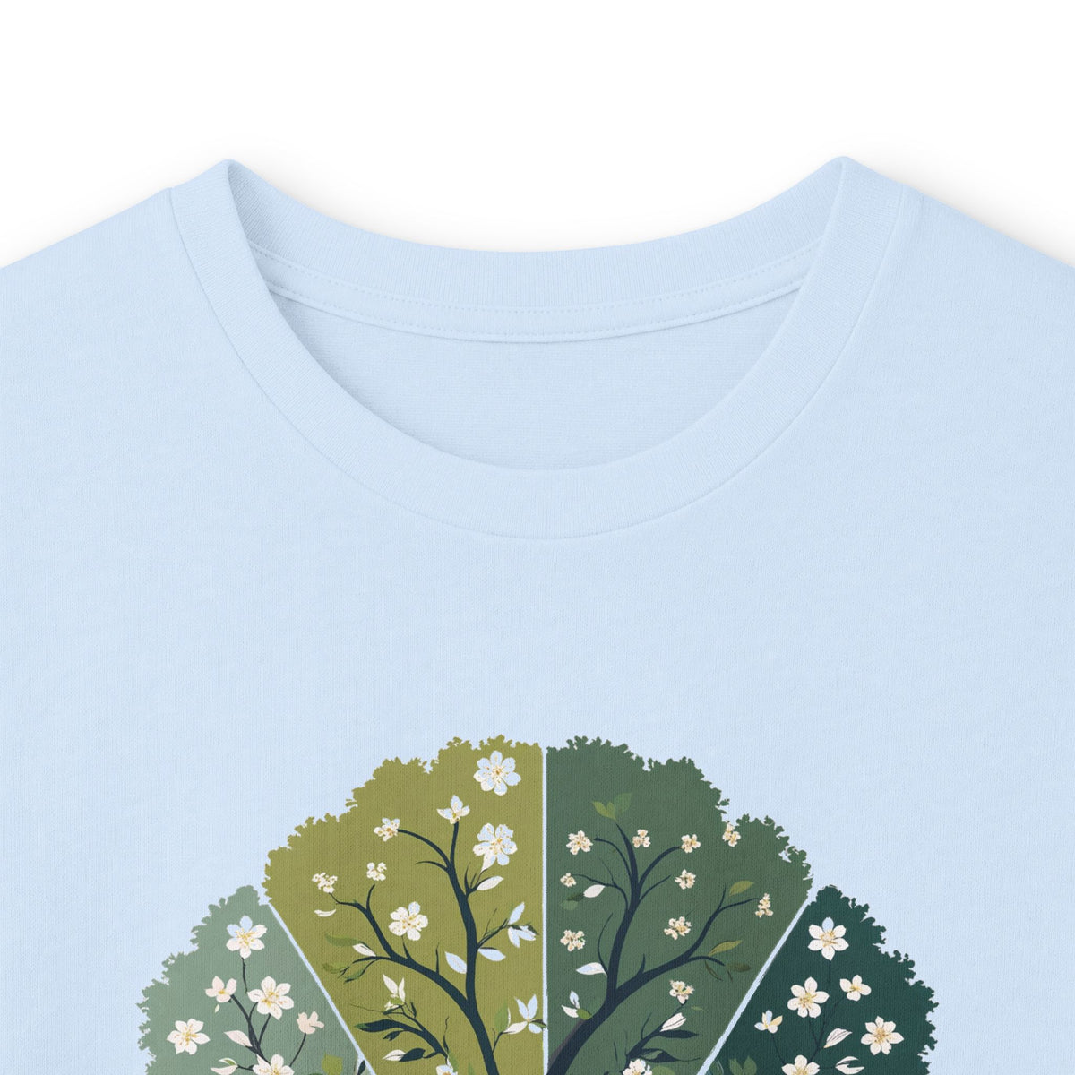 Light Blue | Circle of Season Long Sleeve Tee, folded view