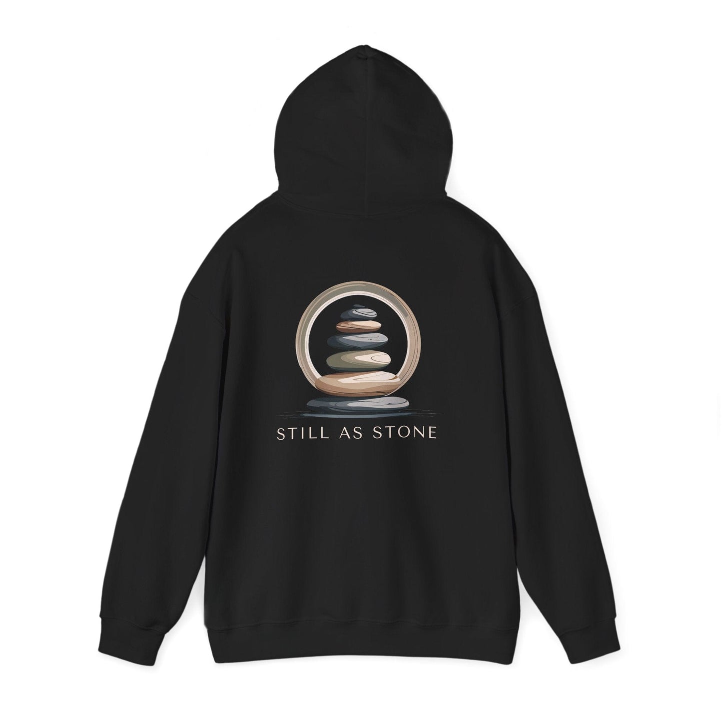 Black | Still as Stone Hoodie, back view 2