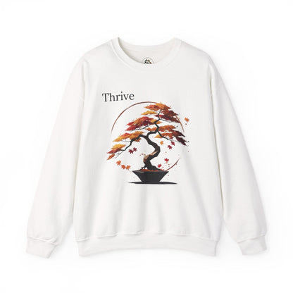 White | Thrive Sweatshirt, front view