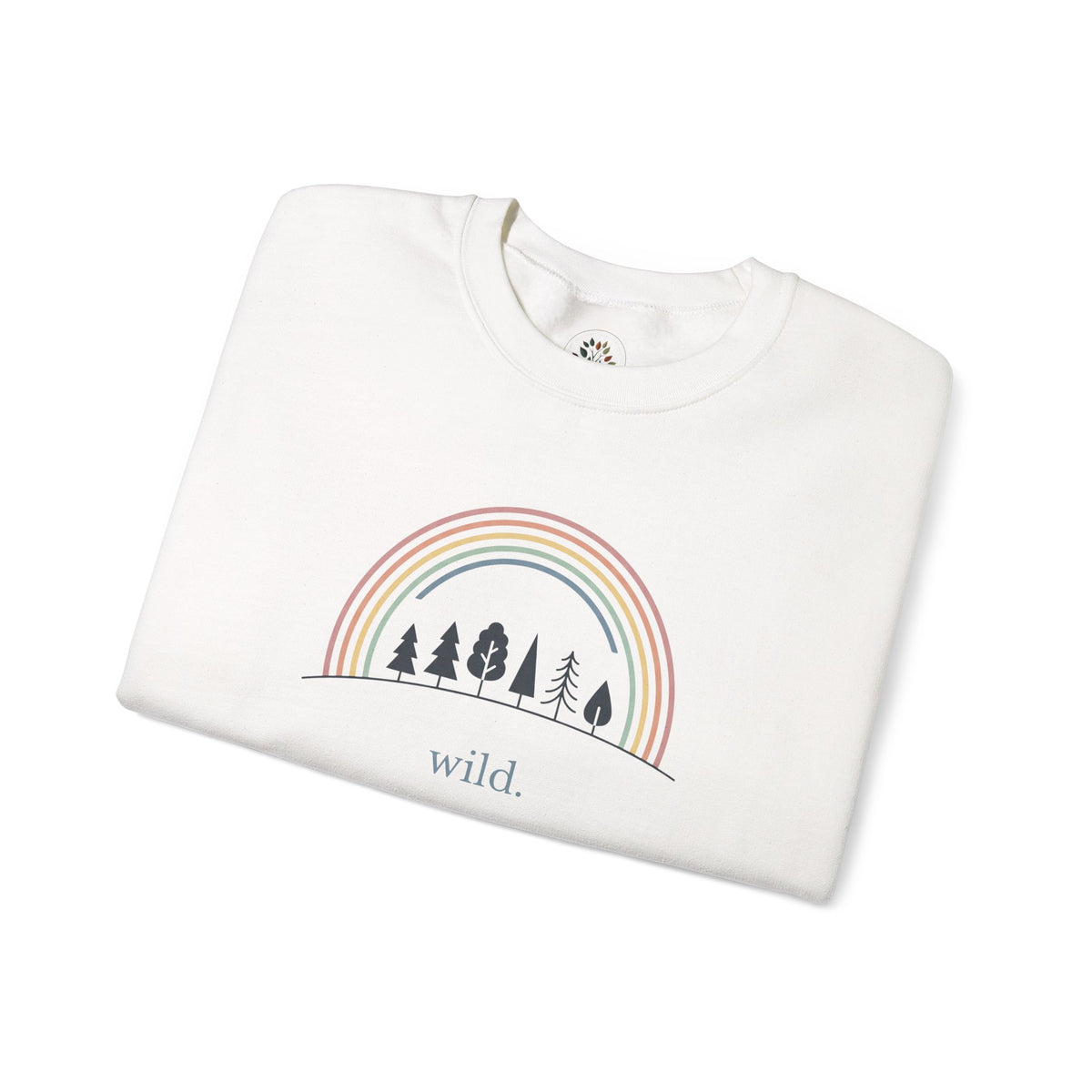 White | Wild Sweatshirt, folded view