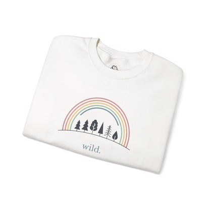 White | Wild Sweatshirt, folded view