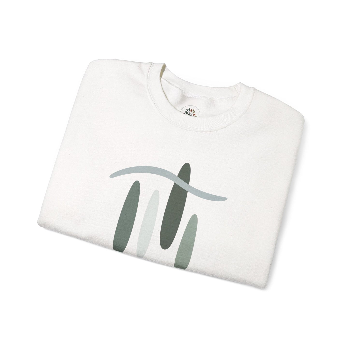 White | Forest Breath Sweatshirt, folded view