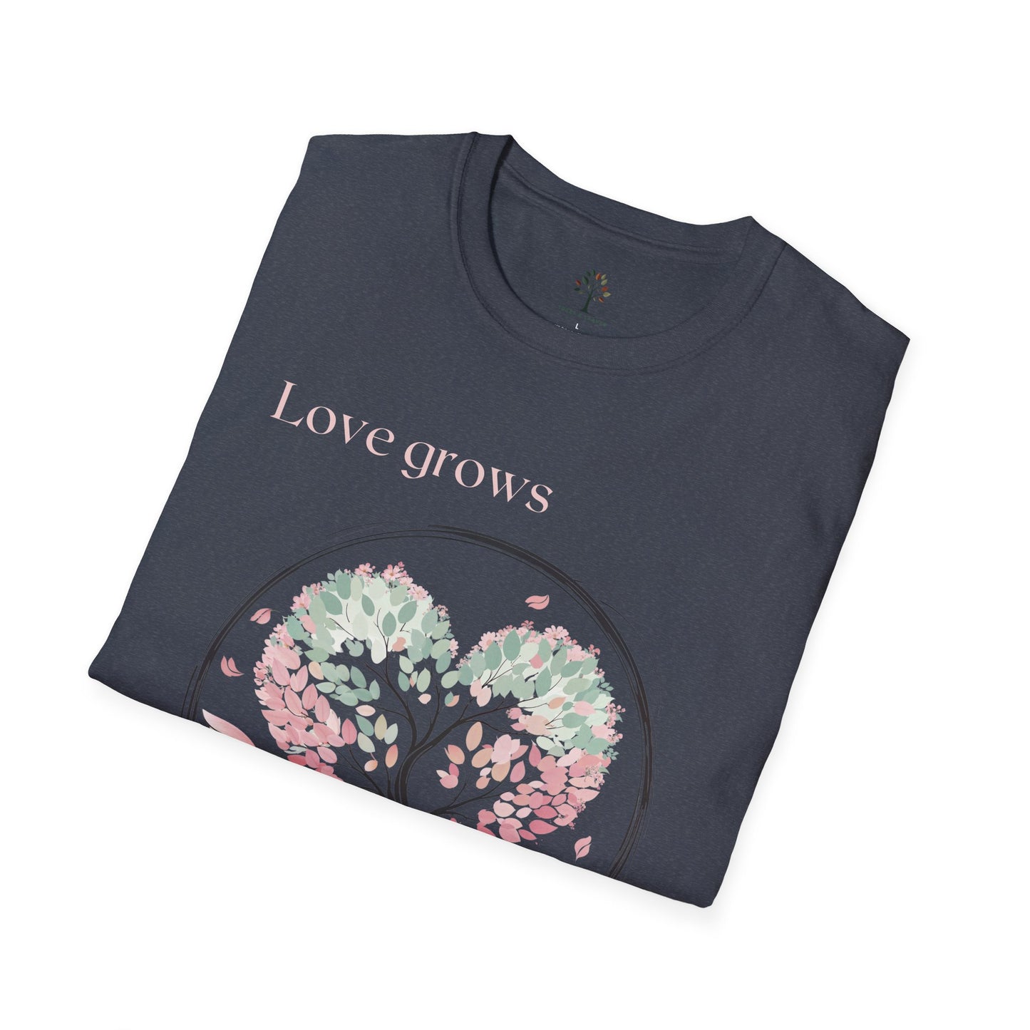 Heather Navy | Love grows, folded view