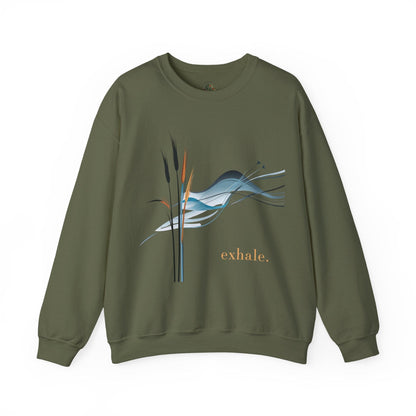 Military Green | Exhale Sweatshirt, front view