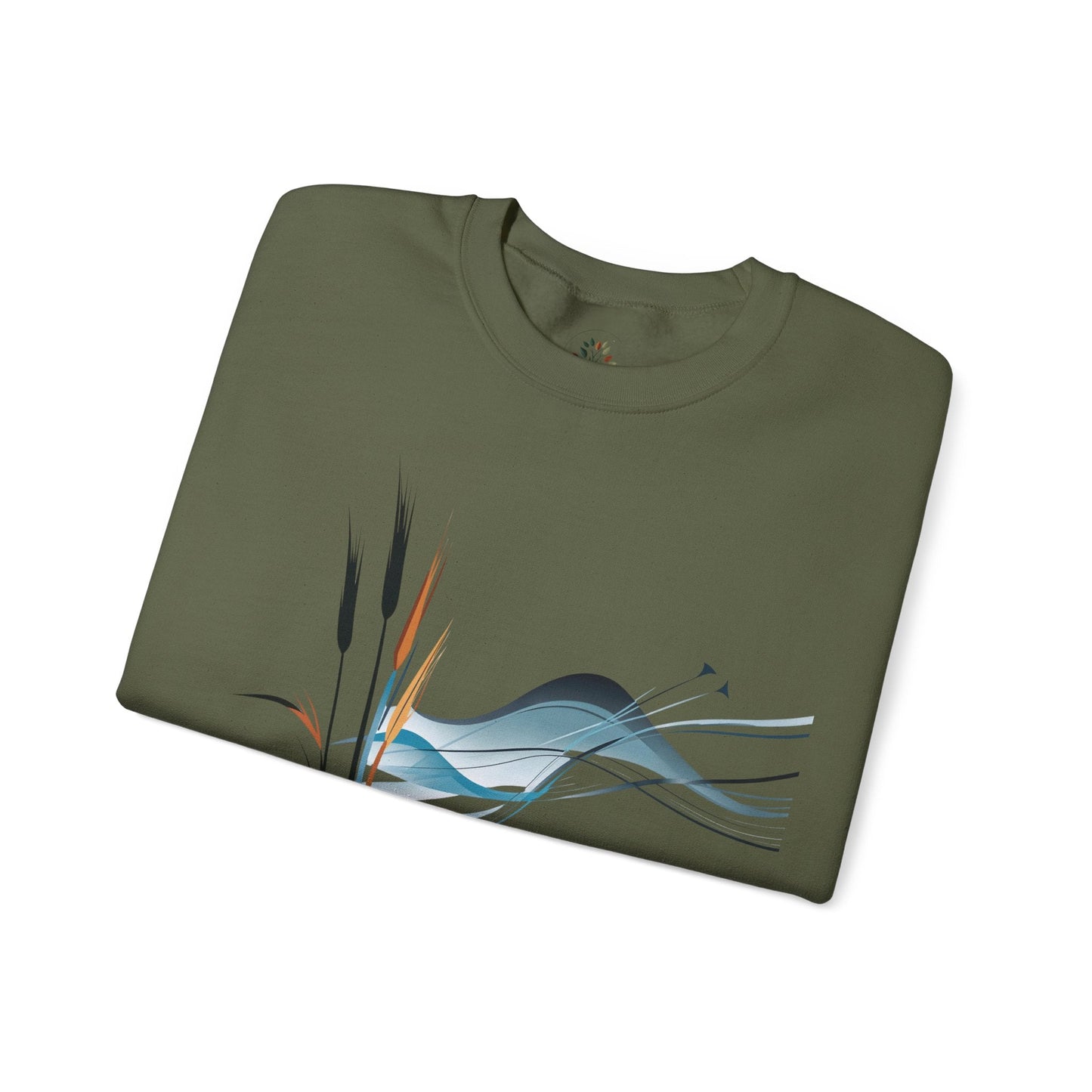 Military Green | Exhale Sweatshirt, folded view