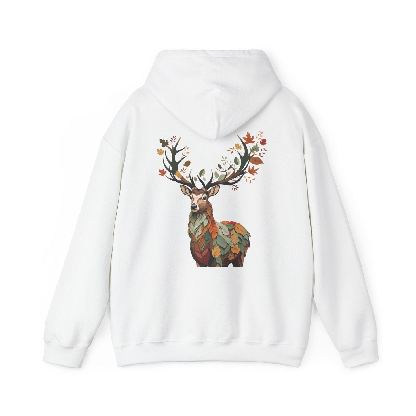 White | Nature`s Guardian Hoodie, back design view