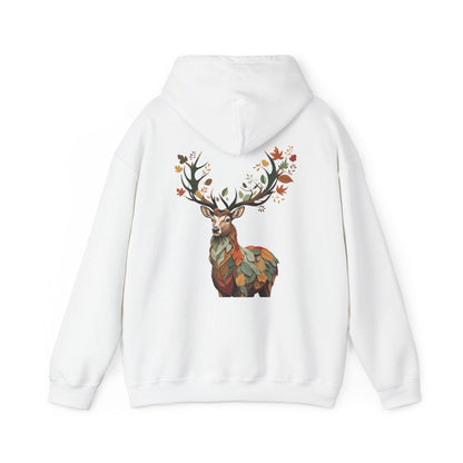 White | Nature`s Guardian Hoodie, back design view