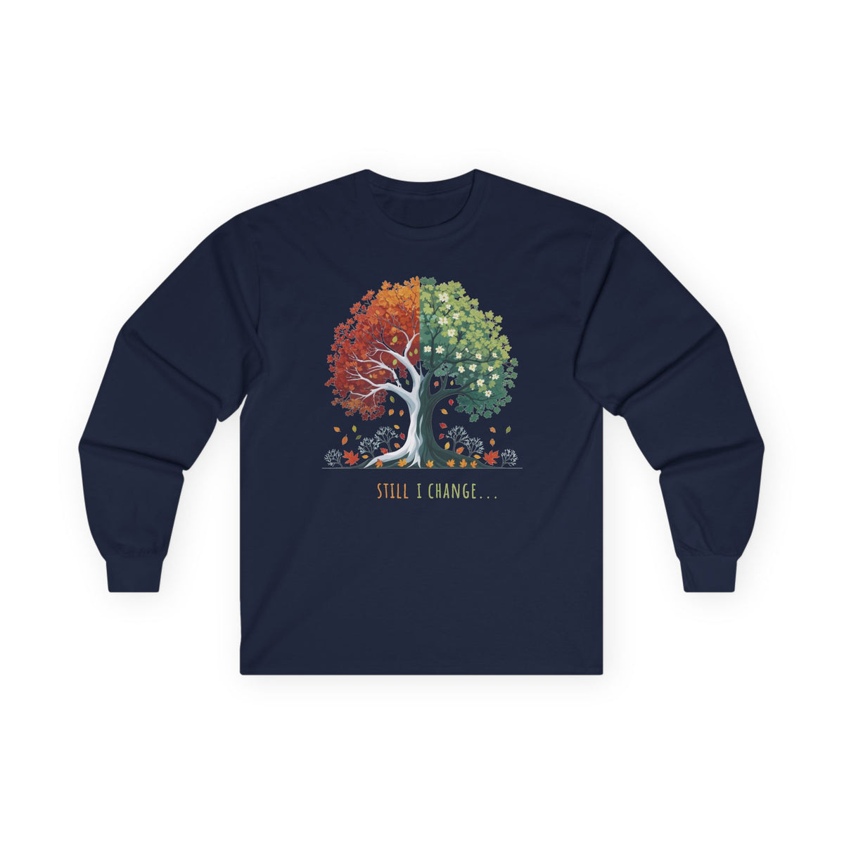 Navy | Still I Change Long Sleeve Tee, front view