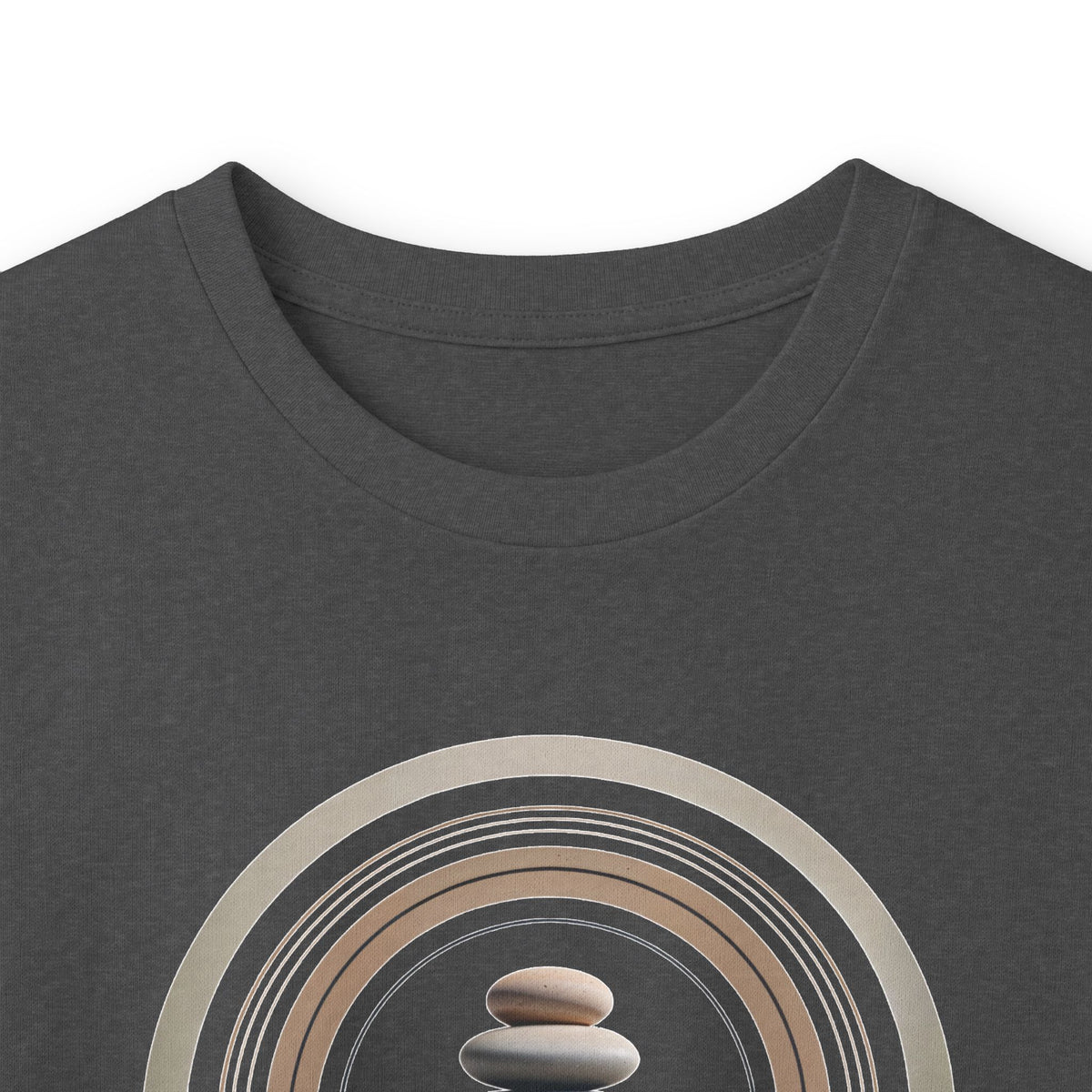 Dark Heather | Echoes of Calm Long Sleeve Tee, folded view
