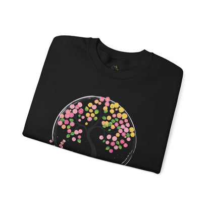 Black | Joy in Bloom Sweatshirt, folded view
