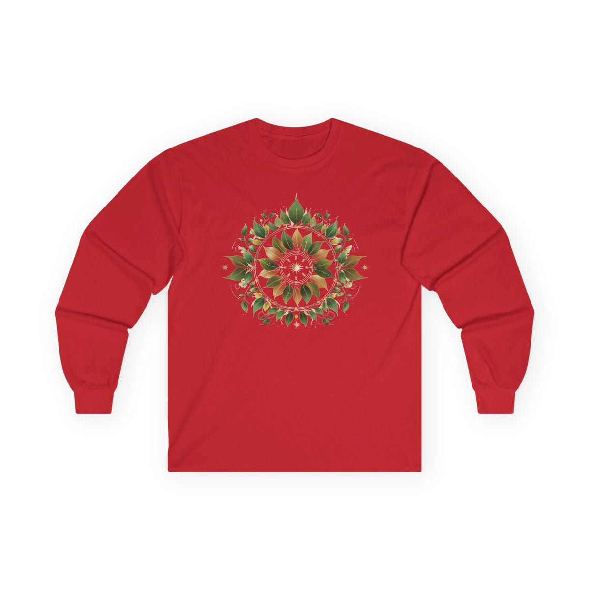 Red | Eclipse Garden Long Sleeve Tee, front view