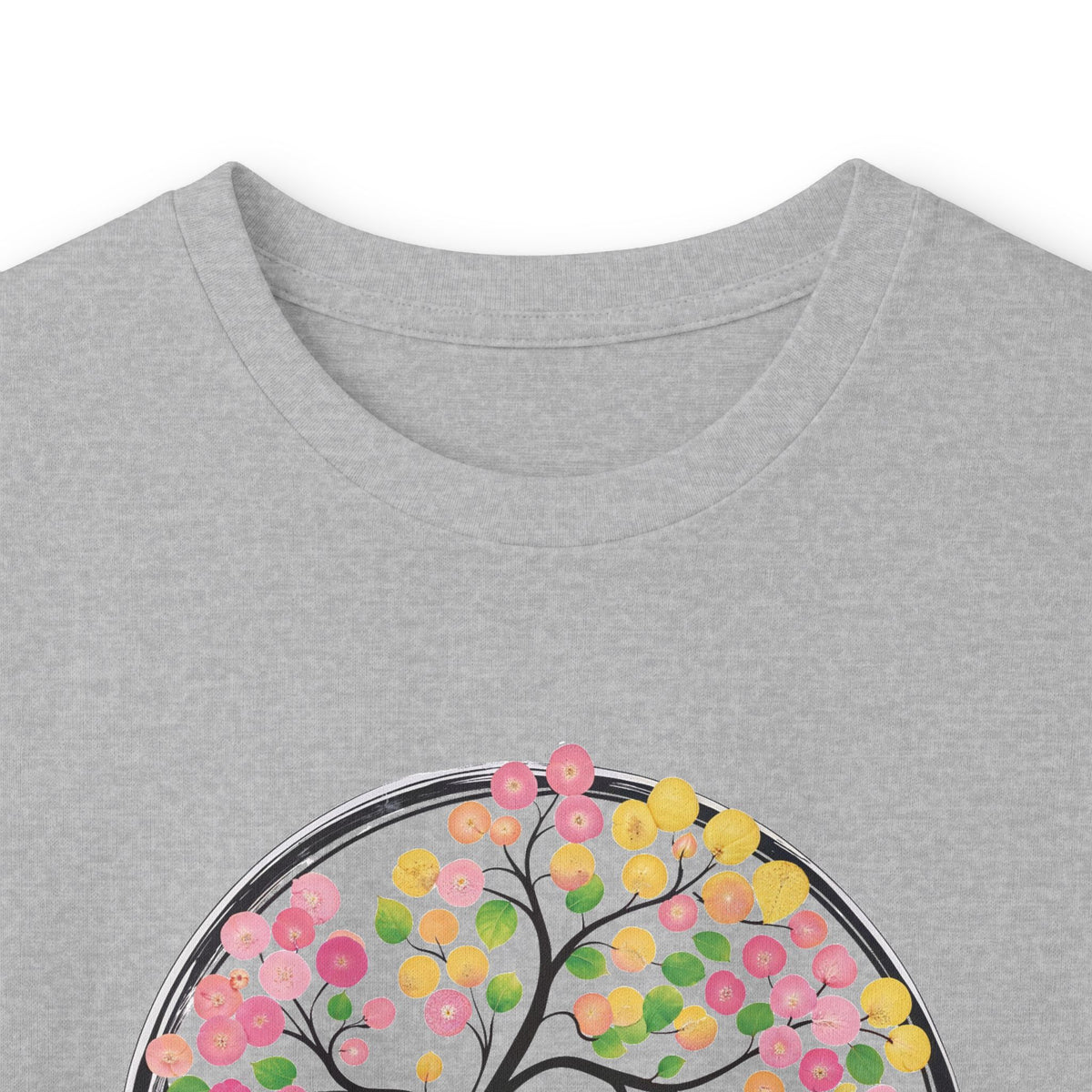 Sport Grey | Joy in Bloom Long Sleeve Tee, folded view