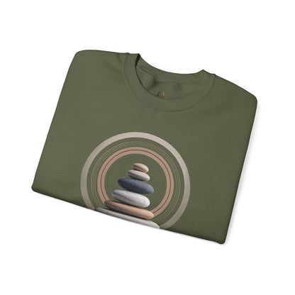 Military Green | Echoes of Calm Sweatshirt, folded view