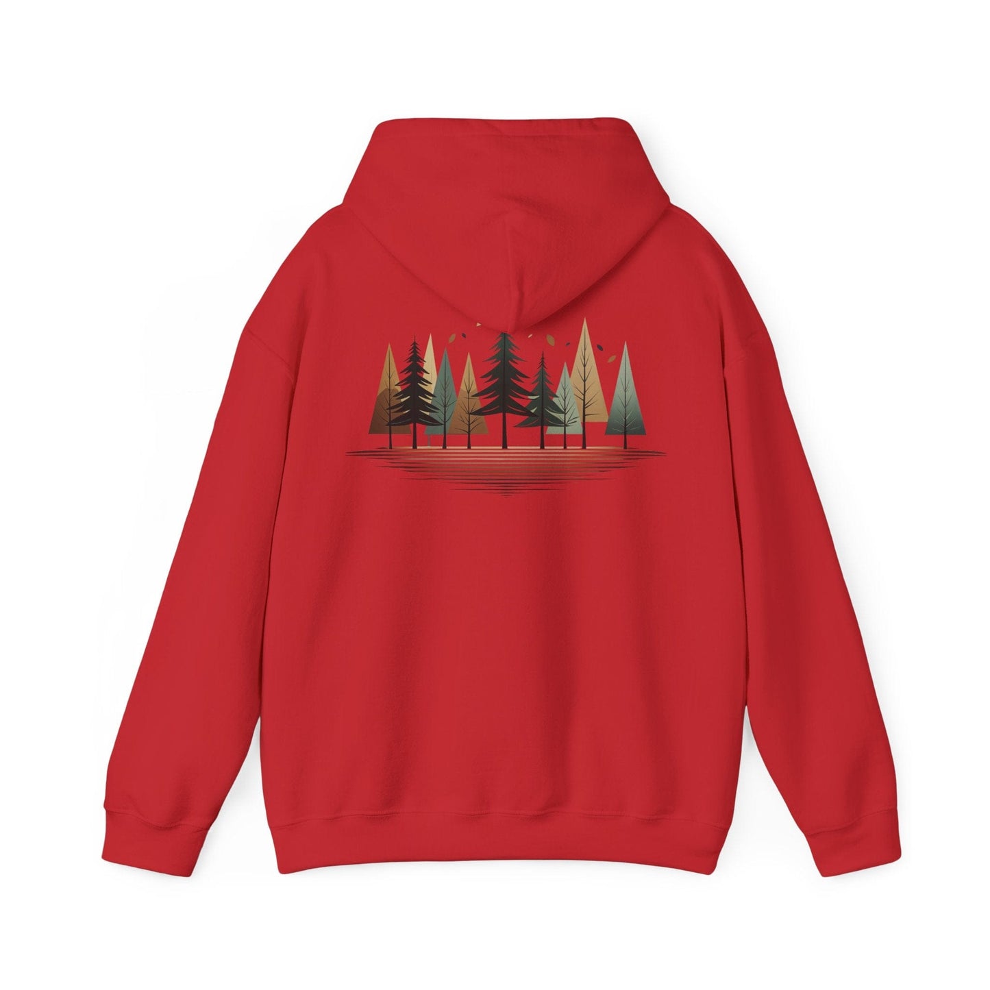 Red | Forest Rhythm Hoodie, back design view