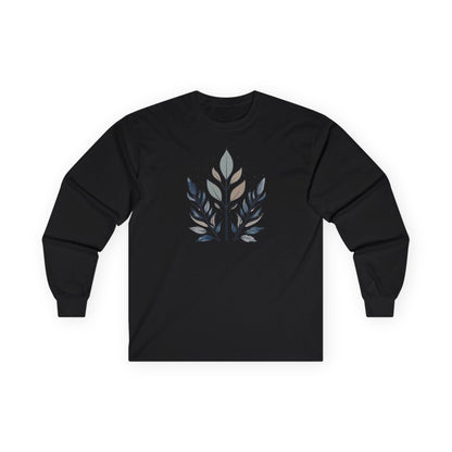 Black | Flourish Long Sleeve Tee, front view