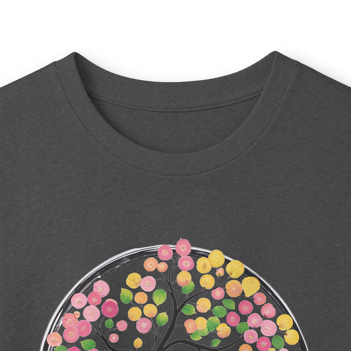 Dark Heather | Joy in Bloom Long Sleeve Tee, folded view