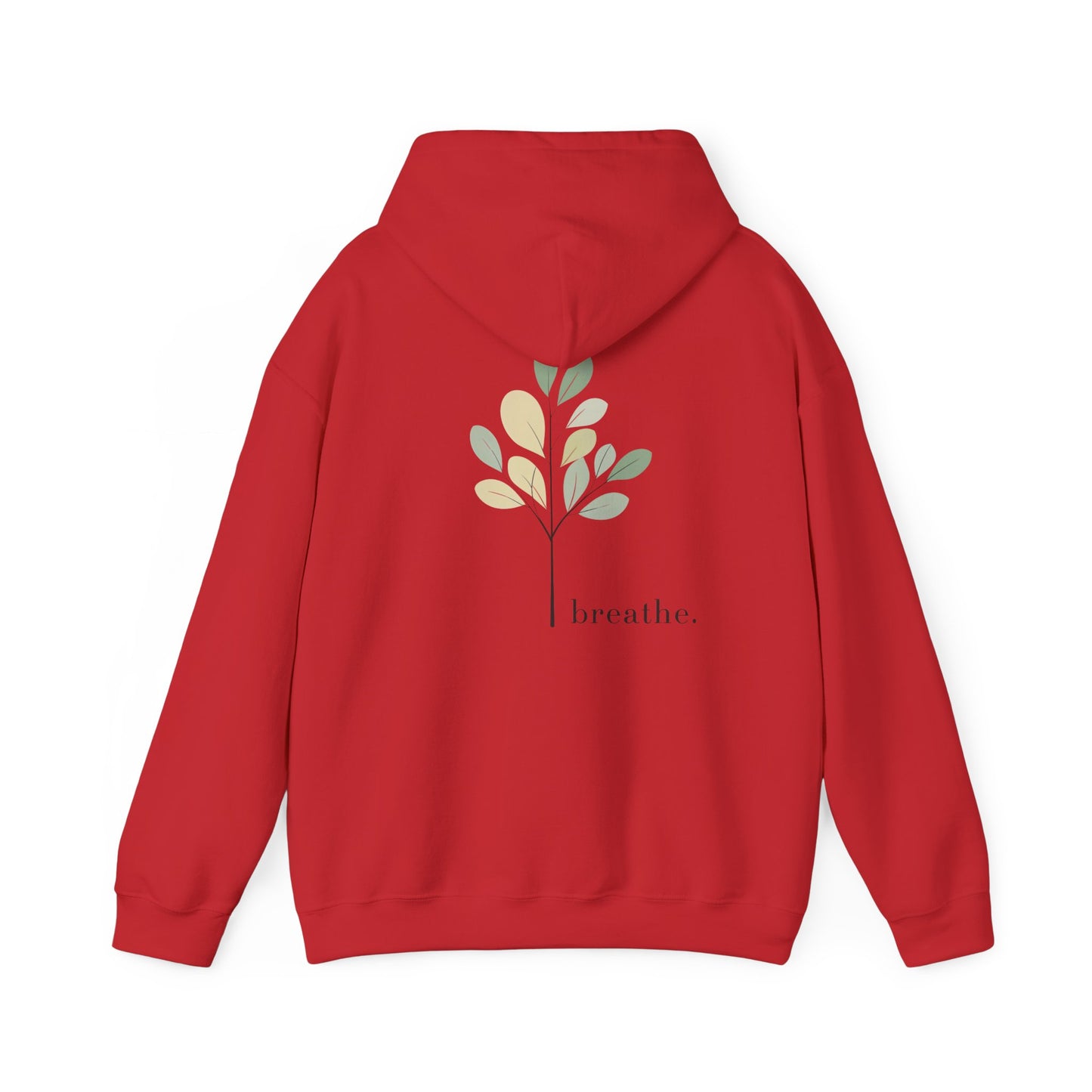 Red | Breathe Hoodie, back design view