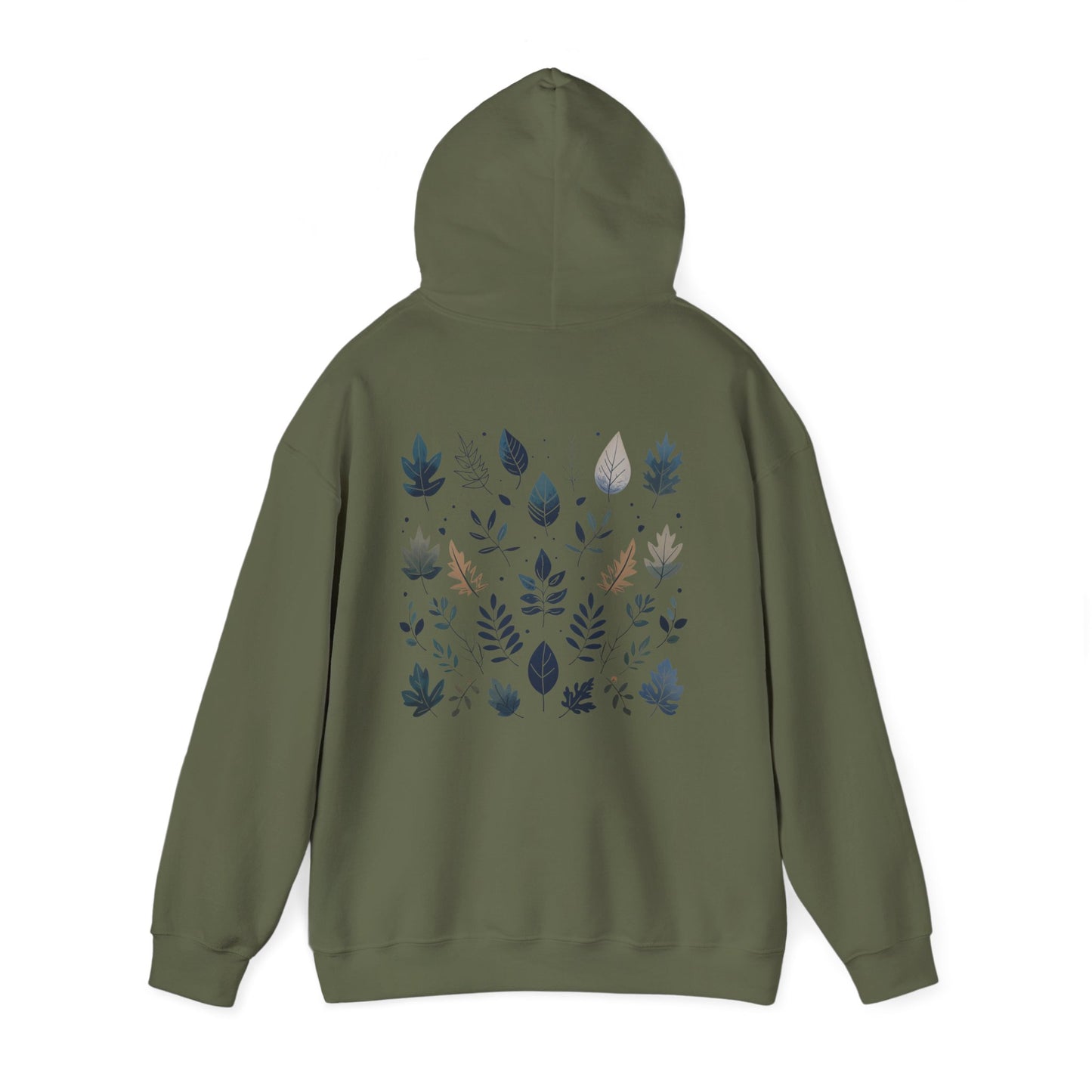 Military Green | Botanical Harmony Hoodie, back view 2