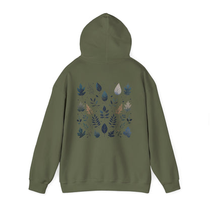 Military Green | Botanical Harmony Hoodie, back view 2