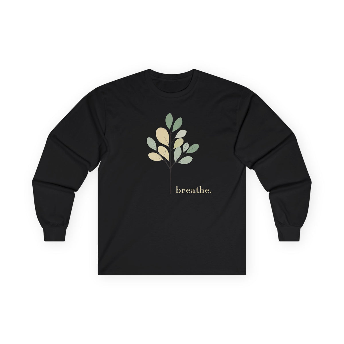 Black | Breathe Long Sleeve Tee, front view