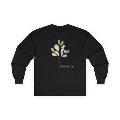 Black | Breathe Long Sleeve Tee, front view