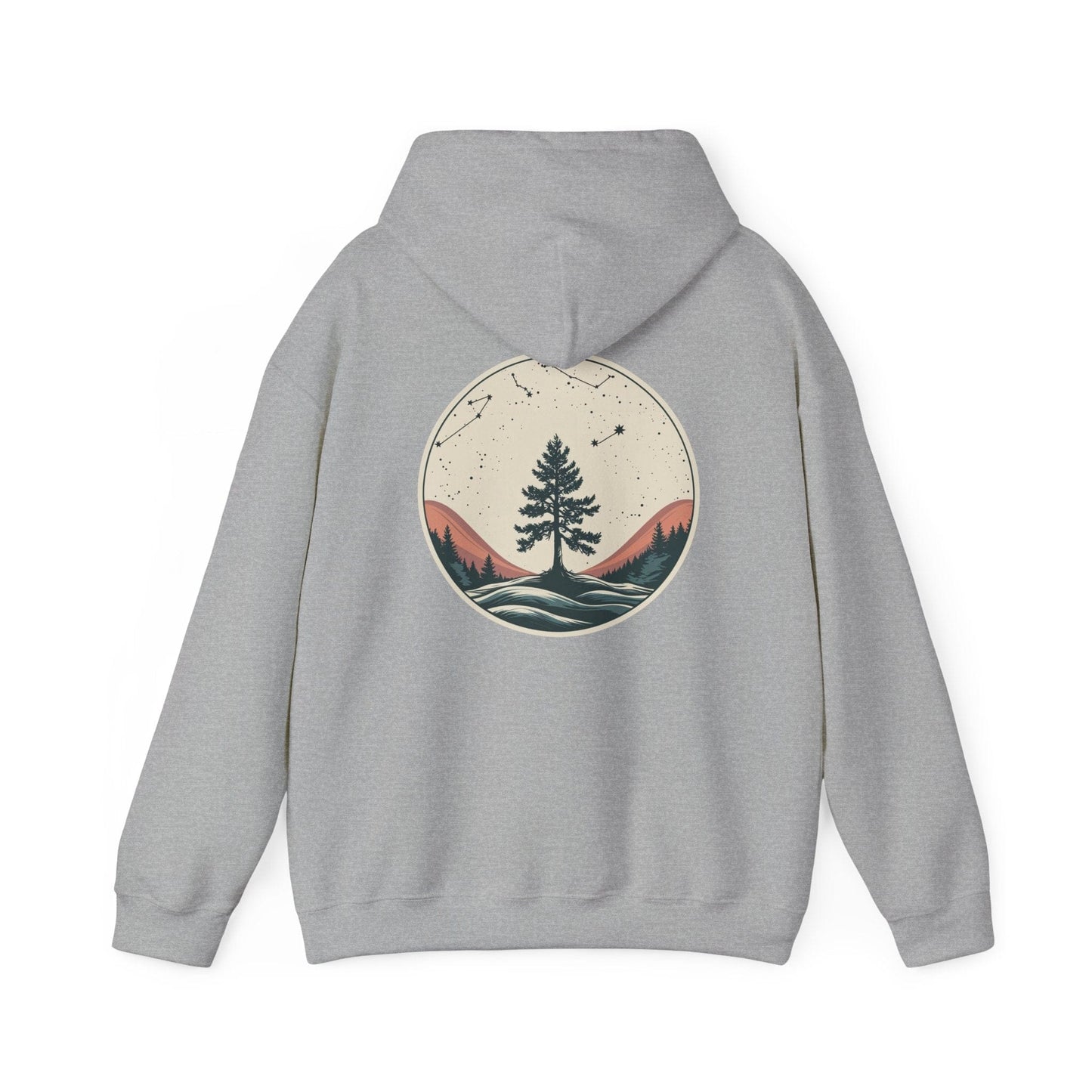 Sport Grey | Rooted in Stars Hoodie, back design view