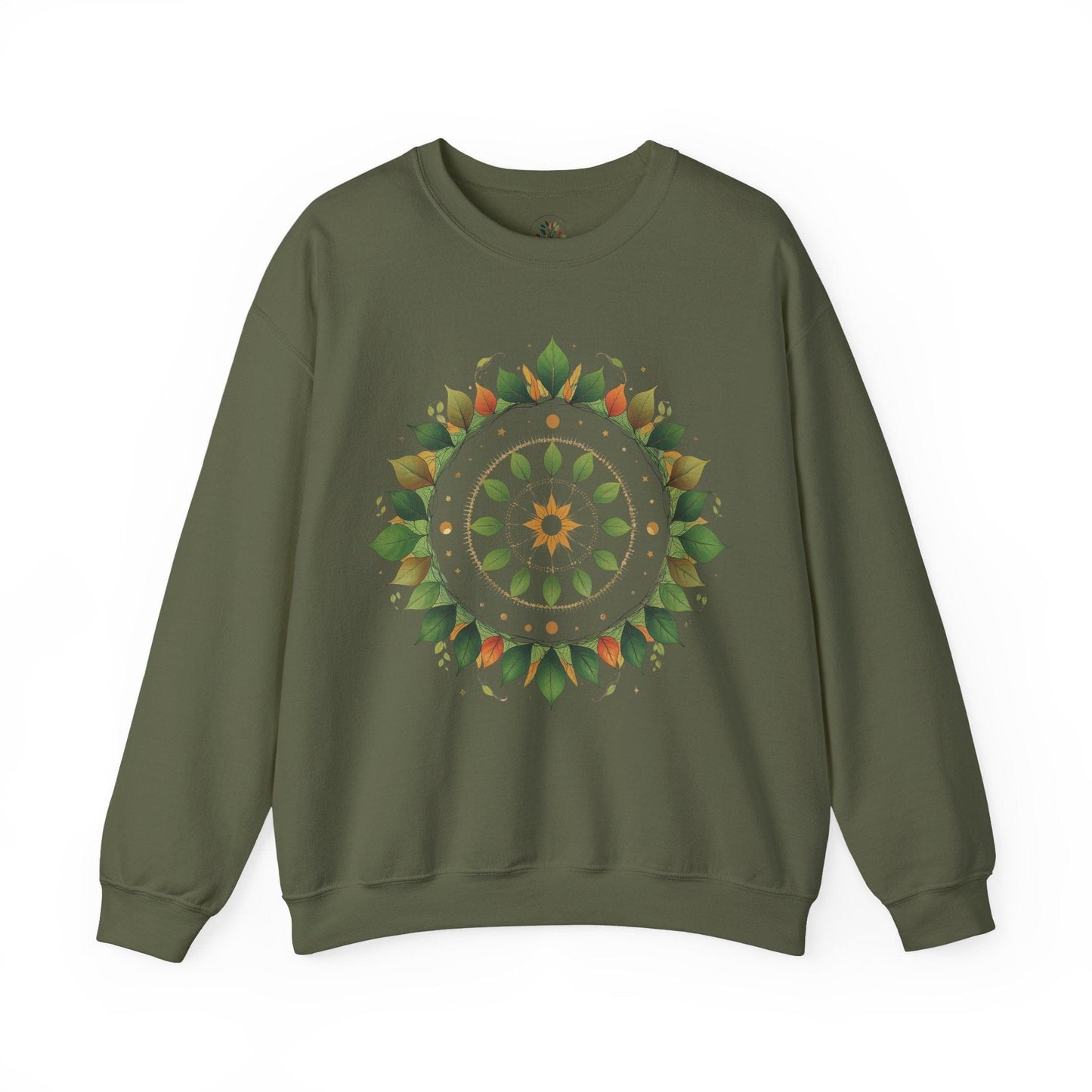 Military Green | Celestial Growth Sweatshirt, front view