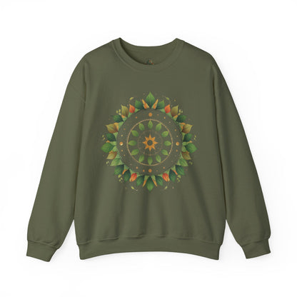 Military Green | Celestial Growth Sweatshirt, front view
