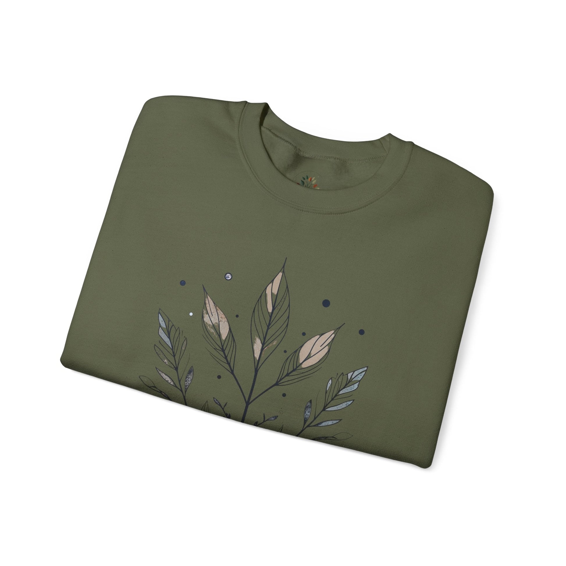 Military Green | Olive Grace Sweatshirt, folded view