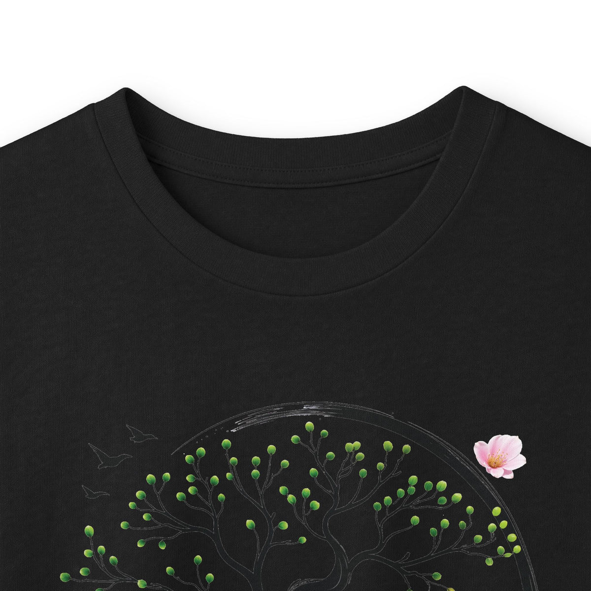 Black | Unfolding Grace Long Sleeve Tee, folded view