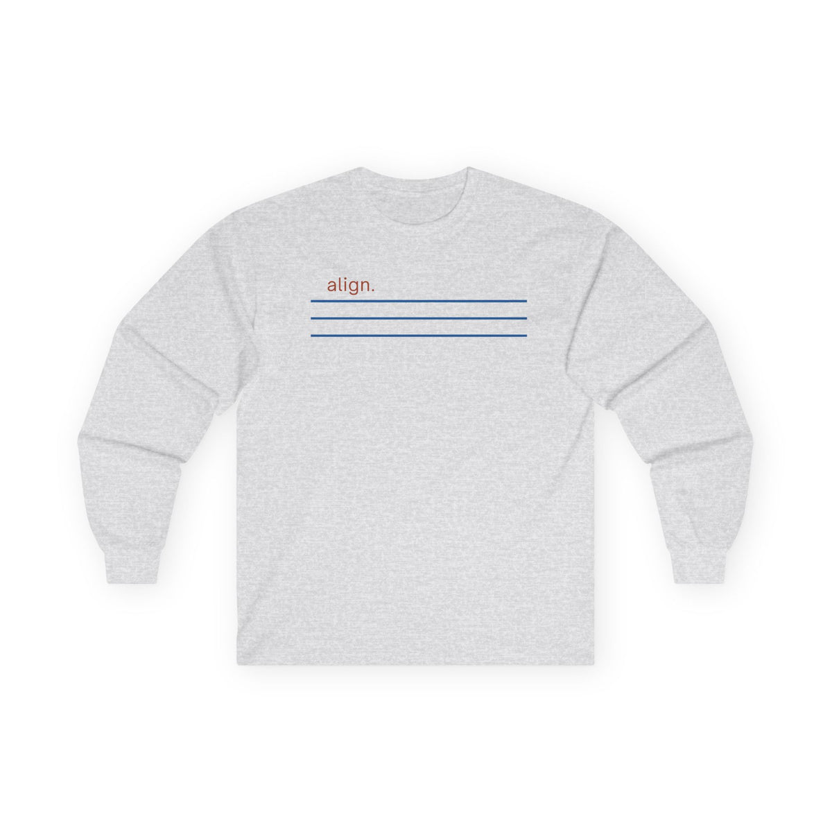 Ash | Align Long Sleeve Tee, front view