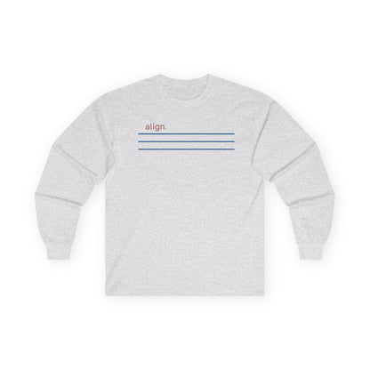 Ash | Align Long Sleeve Tee, front view