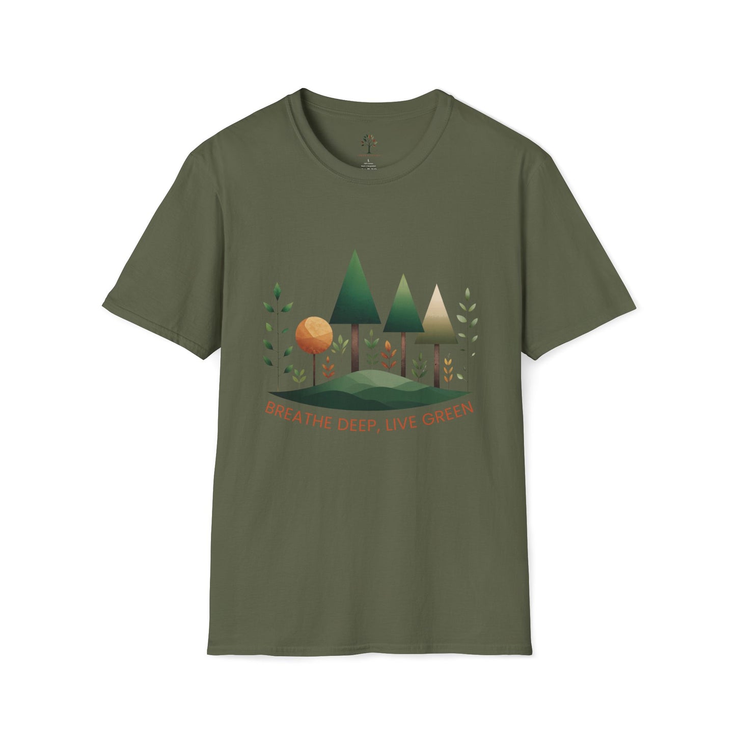 Military Green | Breathe Deep, Live Green, front view