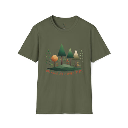 Military Green | Breathe Deep, Live Green, front view