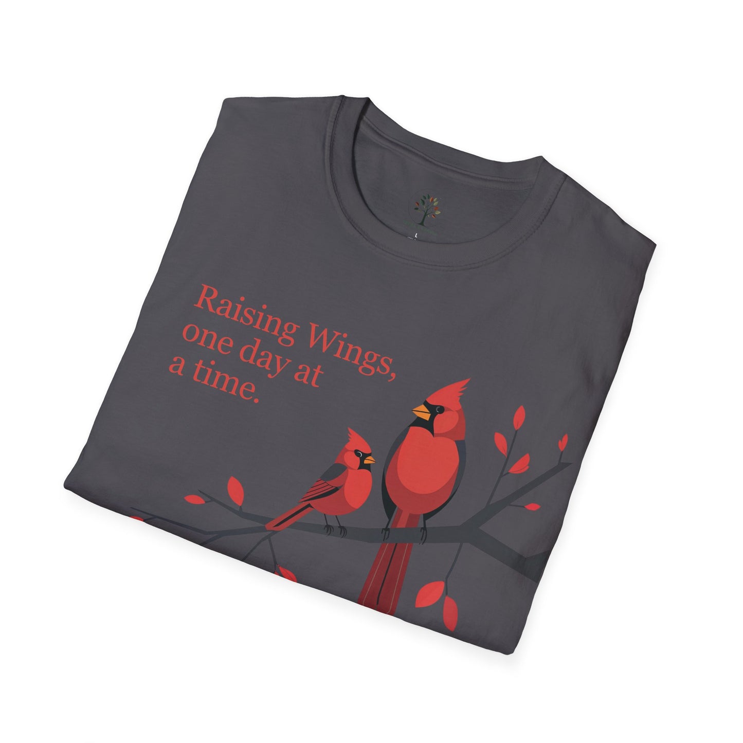 Heather Navy | Raising Wings, One day at a time, back view