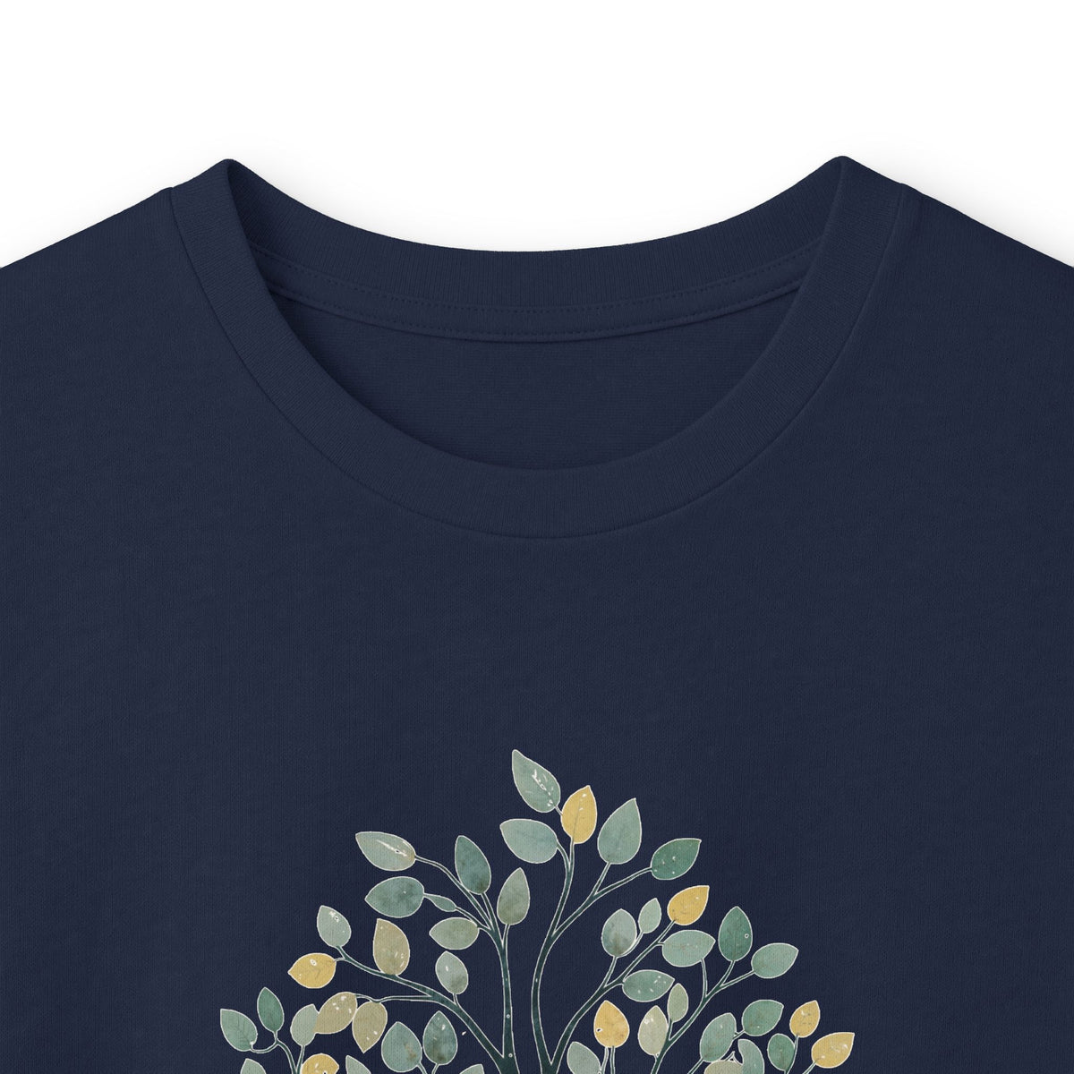 Navy | The Story Tree Long Sleeve Tee, folded view