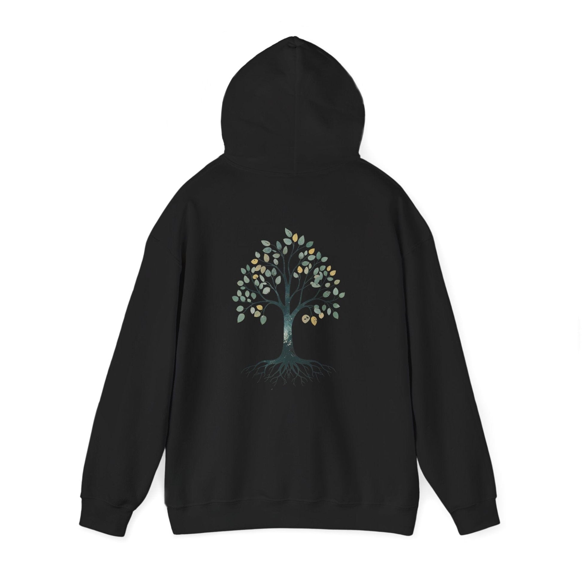 Black | The Story Tree Hoodie, back view 2