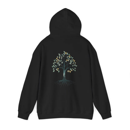 Black | The Story Tree Hoodie, back view 2