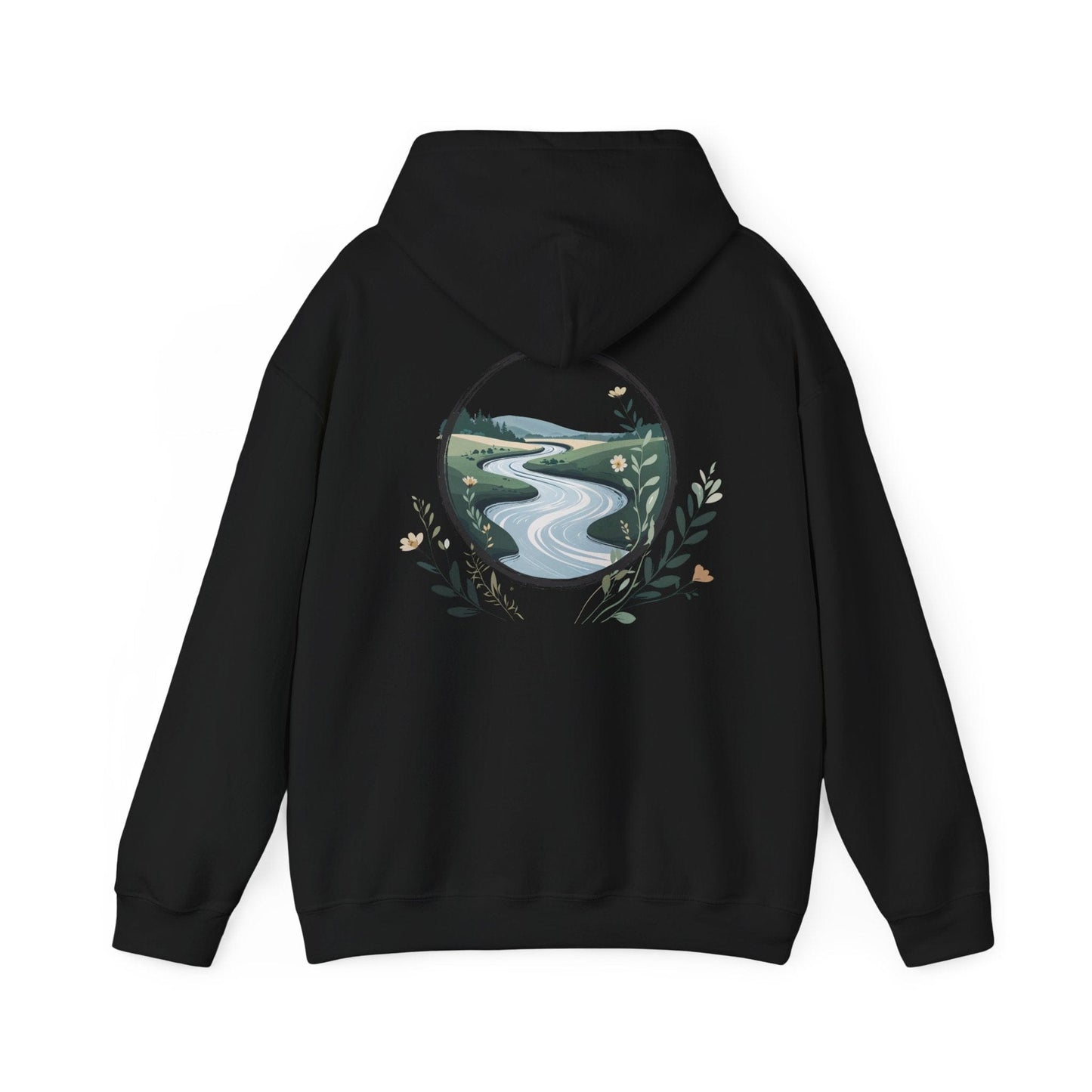 Black | River of Grace Hoodie, back design view