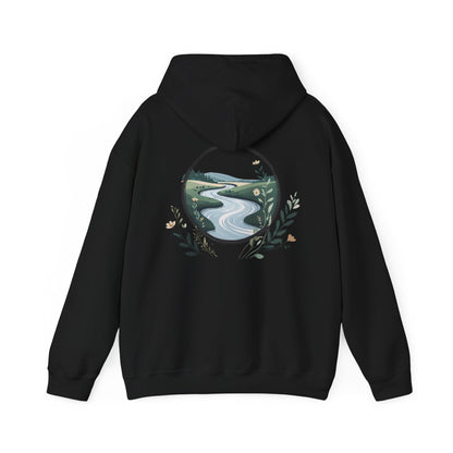 Black | River of Grace Hoodie, back design view