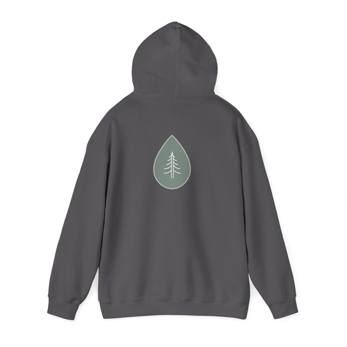 Charcoal | Calm Drop Hoodie, back view 2