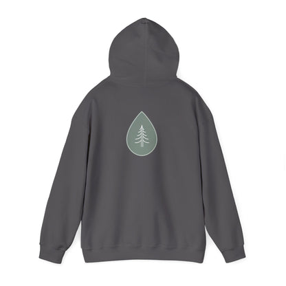 Charcoal | Calm Drop Hoodie, back view 2