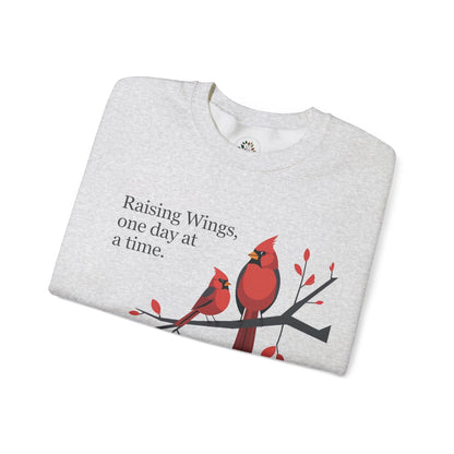 Ash | Raising Wings, One day at a time Sweatshirt, folded view